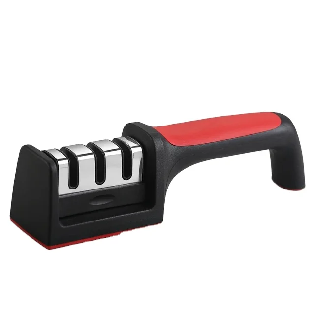 Оптовая продажа, новый дизайн, умный Нож точилка 3-ступенчатый алмаз кухонный небольшой инструмент