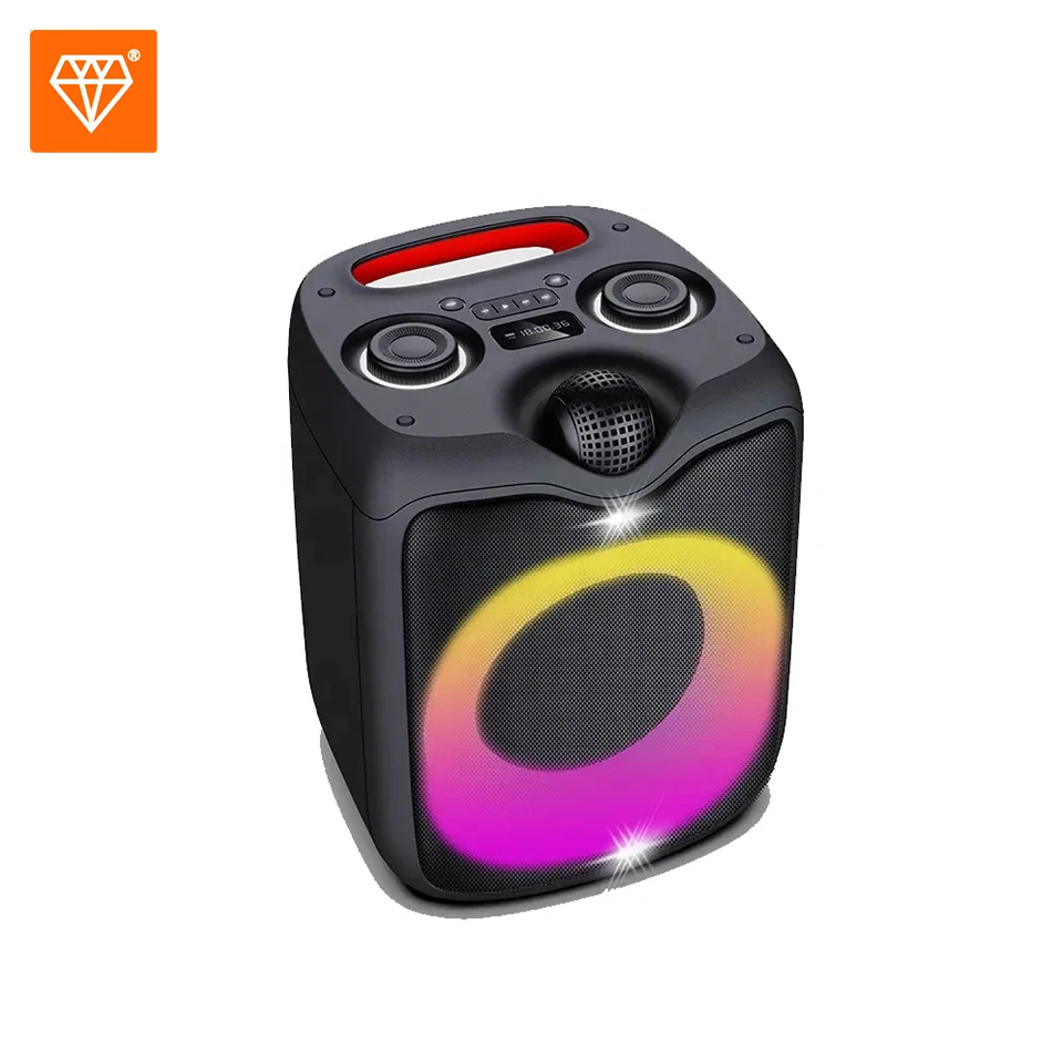 Diamond 6.5 inch Portable Speakers 80W Peak Wireless Outdoor Speaker  Deep Bass Loud Party Speakers
