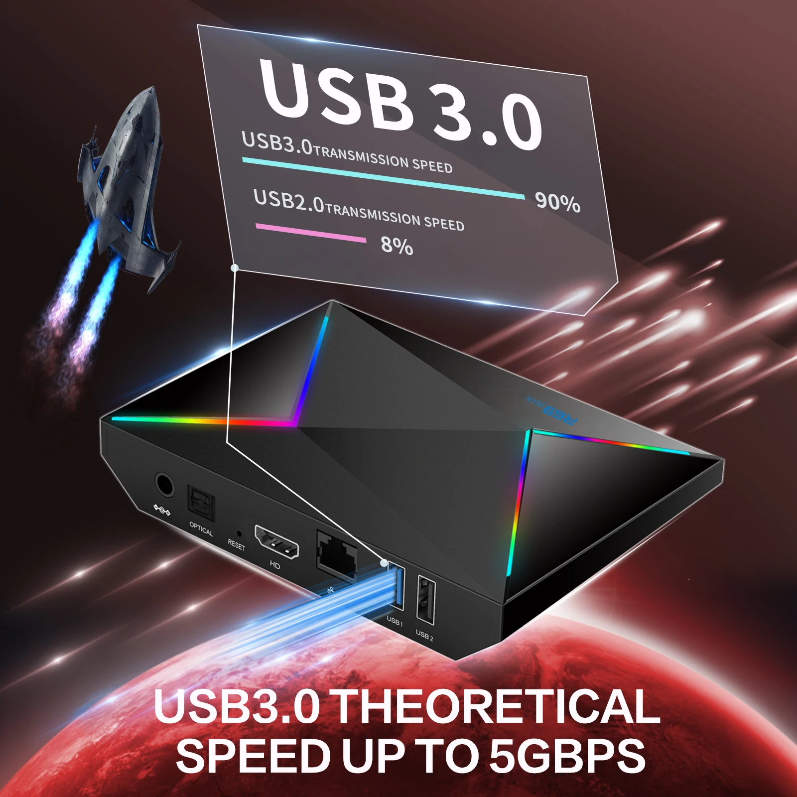 R69 Plus android 14 приставка allwinner H728 чипсет 4 ГБ 64 1000 м WIFI tv box 4k хит продаж