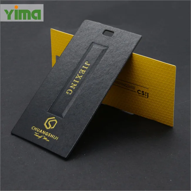 Luxury recycled clothing labels embossed custom printed hangtags special cardboard clothing hangtags clothing owned signs