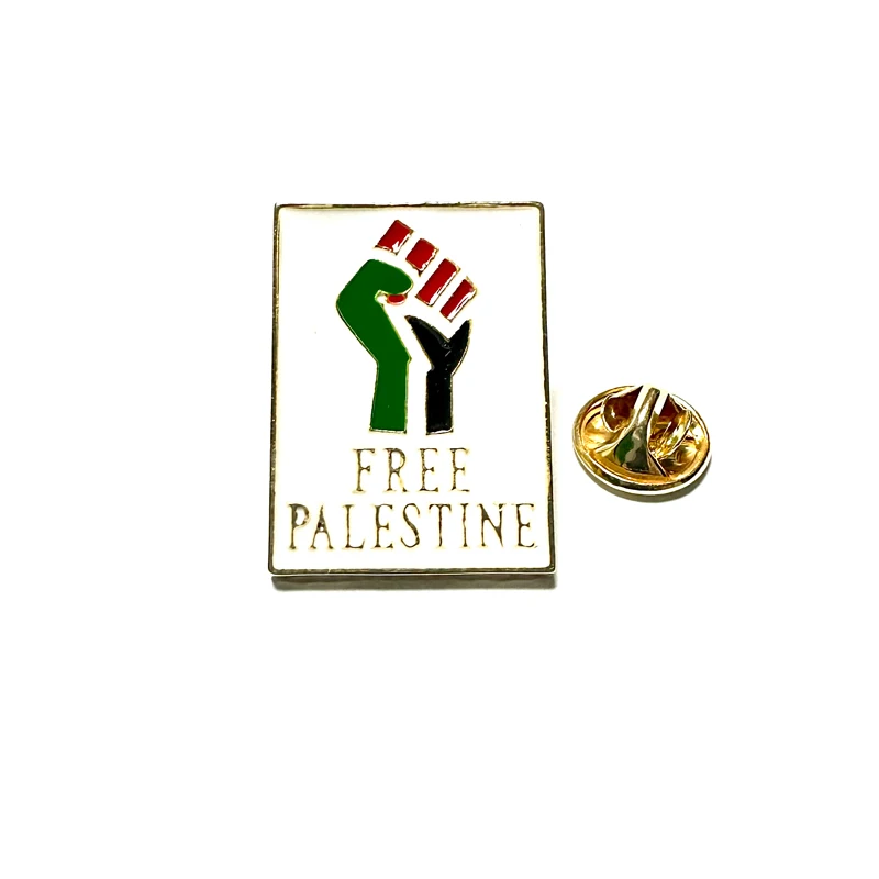 Spot badges Palestinian flag metal pin, metal pin fastening the Freedom Badge can map custom-made badges
