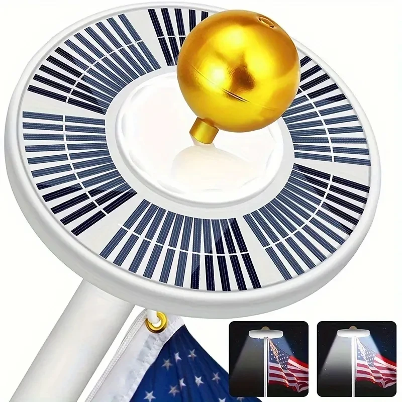26 32 42 48 111 128 136 led Solar Garden Light Flag Pole Outdoor Yard Exterior Lights Outdoor Led Solar Powered Flagpole Light