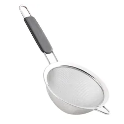 Stainless Steel Fine Mesh Strainers, Set of 3 Graduated Sizes with Comfortable Non Slip Handles, Extra Fine Sieve Strainer