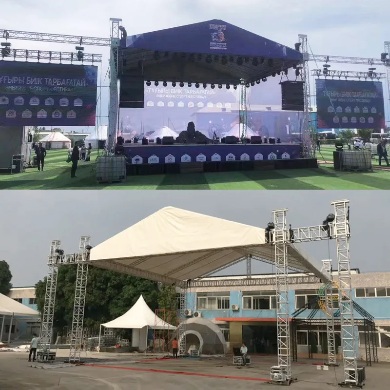 Manufacturer Professional Custom TUV Certified Concert Stage 290mm Aluminum Stage Truss,Aluminum +Truss