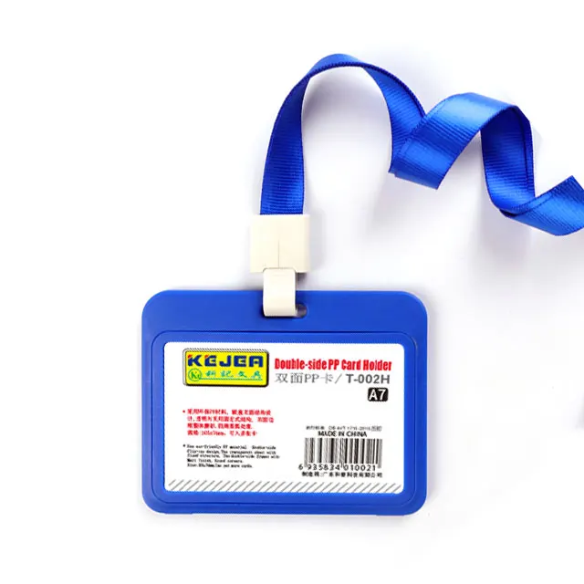 Hard Plastic Flip-up ID Card Name Holder ID Holder For Lanyards Badge Reel Clip For Work Key Card Gift Card Holder