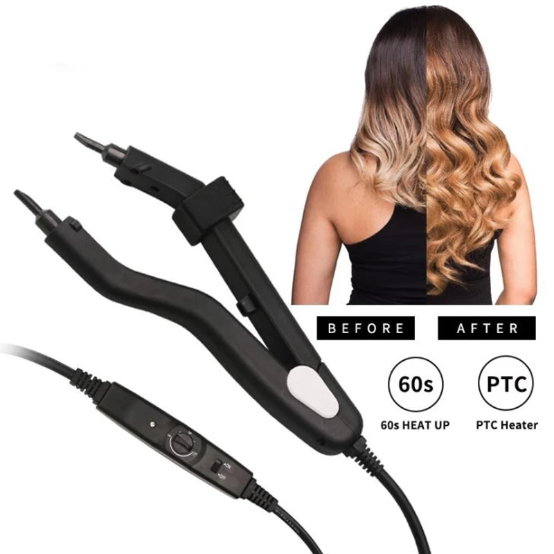 2020 New Arrival Heat Hair Connector High Temperature control Heat Iron Mini sol head smart hair extension connector(Eu plug)
