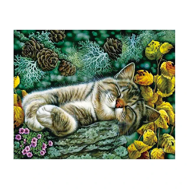 Hot Selling Kids Set Diamond Landscape Decoration Animal Canvas Chinese Art Wall Picture Gifts Guests Dog Painting