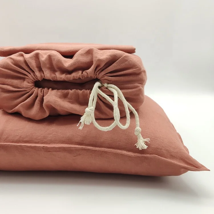 Popular Natural Home usage pure flax  french linen bedding , linen bed sheet