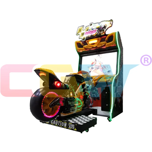 CGW Moto Arcade Game,Racing Moto Game Simulator,Coin Operated Arcade Motorcycle for Kids