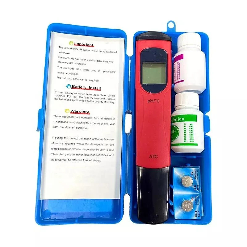 High Accuracy Pen Type PH Meter With Temperature Display water ph mete for swimming pool fish pond