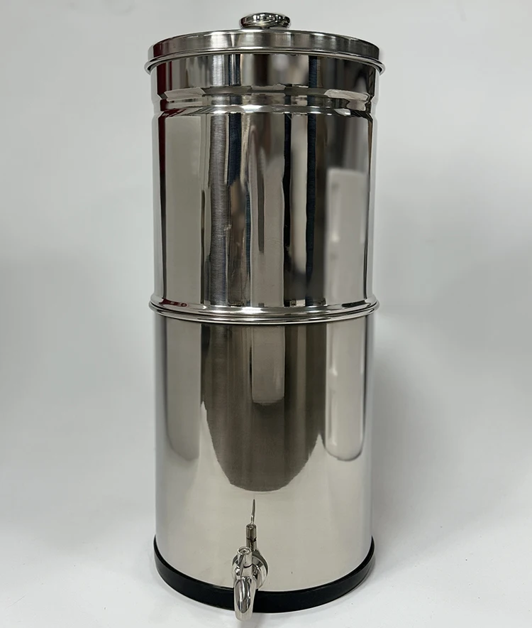 Factory Customized LOGO 6L 9L 12L Portable Outdoor Camping 304 Stainless Steel System Gravity-fed Water Purifier Filter System