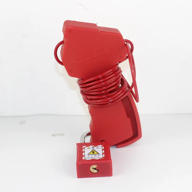 Factory Adjustable Steel Loto Cable Lockout Valve Locking Hand-held Cable Lock