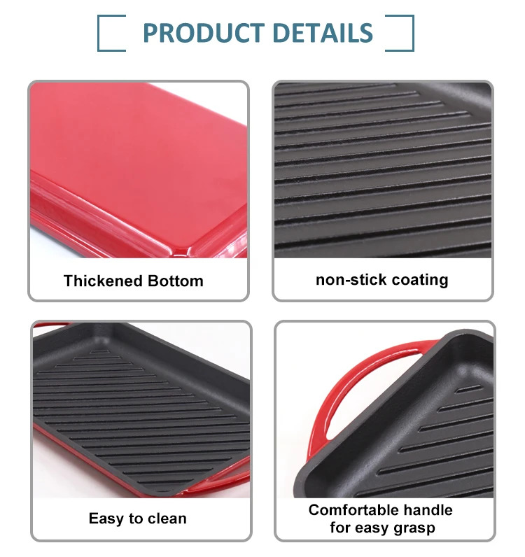 Прямоугольная сковорода для стейка 33 см