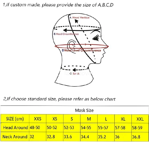 Latex Hood Mask With Mouth Red Trim and Holes for Eyes Nose Zipper Ponytail Wigs Sex