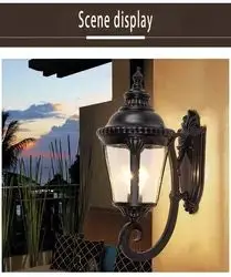 China External Luminaire Black Vintage Lantern Led Wall Light Outdoor Lights Led Wall