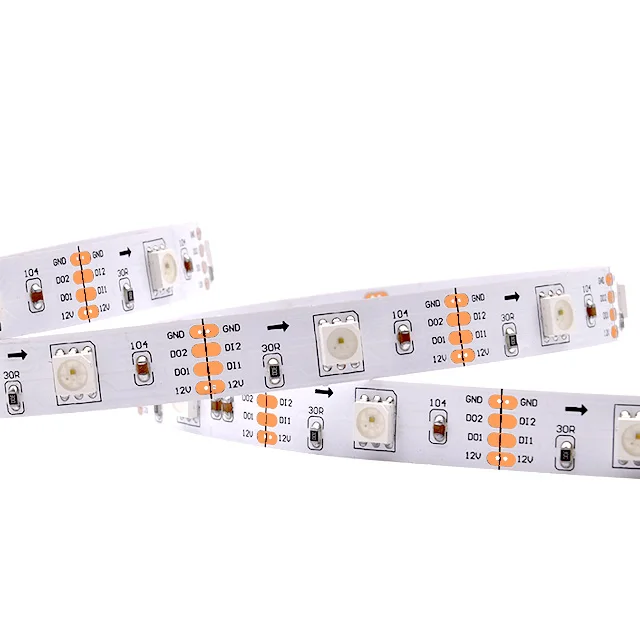 Arduino GS8208 30leds/m individually controller Smart Strip Lights RGB DC12V 5m Led pixel Strip