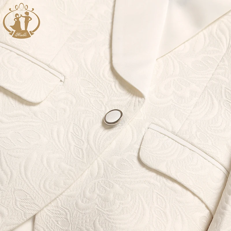 NIMBLE Jacquard Fabric 3 Pieces Ivory Boys Formal Wedding Tuxedo Dress Suits Blazers Gentleman Jack Clothing Kids Clothes Sets
