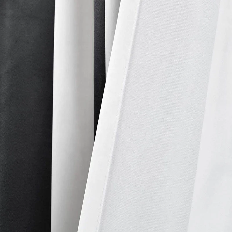 Keep Warm Wilbur Vertical Stripe Room Darkening Window Black and White Curtains