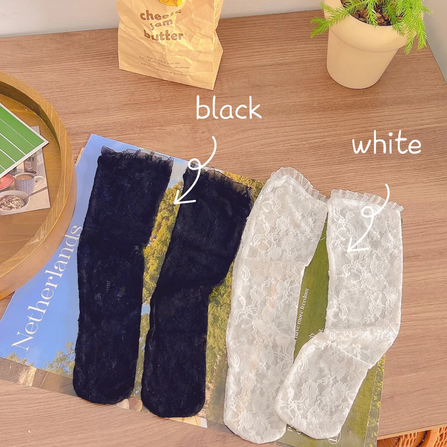 Vintage Breathable Infant White Long Sock Baby Lace Socks Lovely Tube Girl Summer Princess Lace Mesh Knee High Sock
