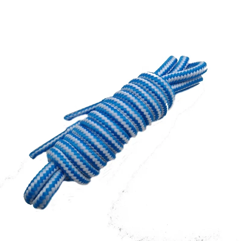 Professional supplier shoe laces hiking boot rope polyester stripe shoelaces
