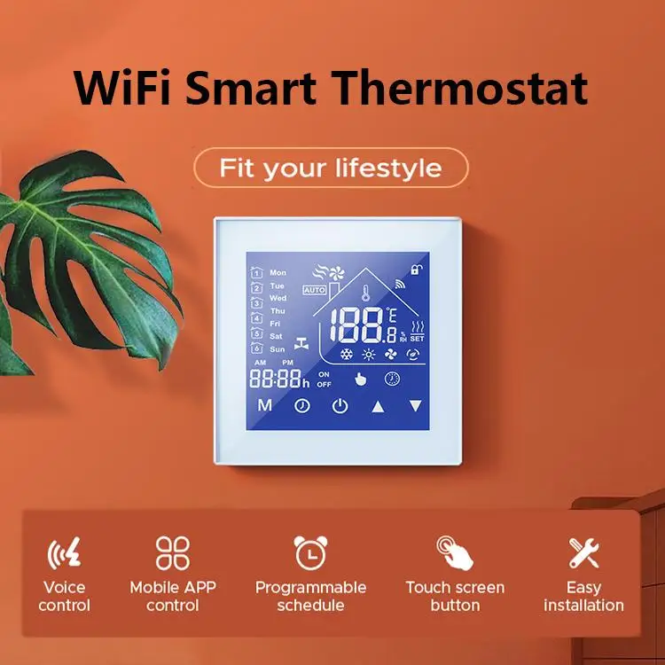 eWelink Smart Home Programmable Thermostat Floor Heating PC Mobile Phone Alexa/Google Assistant Remote Control Works Google