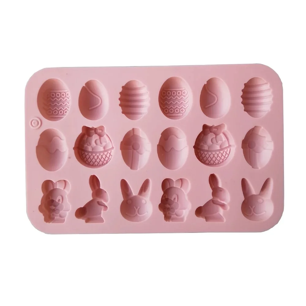 Hot selling  18 cavity easter silicone mold for chocolate
