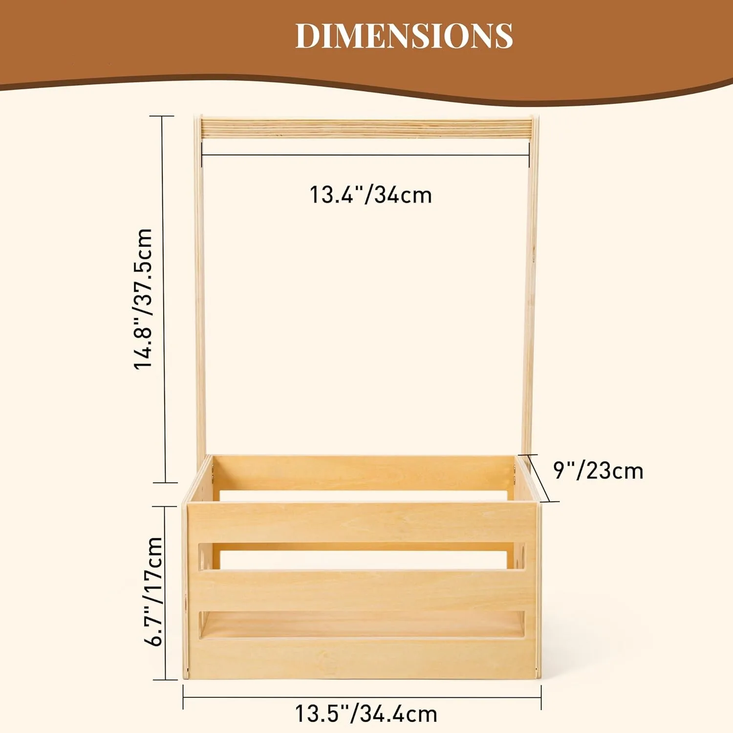Wooden Baby Shower Crate Closet Newborn New Parents Welcome Gift Hamper box Basket Baby Storage Wood Crate gift Box Wooden Crate