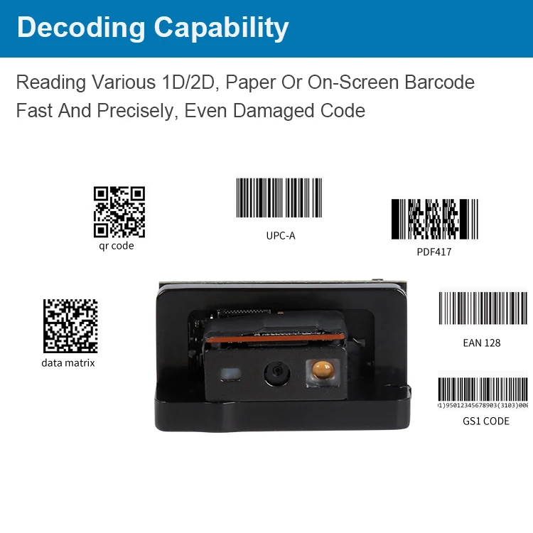 Edoo E5-32 Factory Direct Wholesale Oem Embedded 2d Barcode Scanner Module Kiosk Barcode Scan Engine