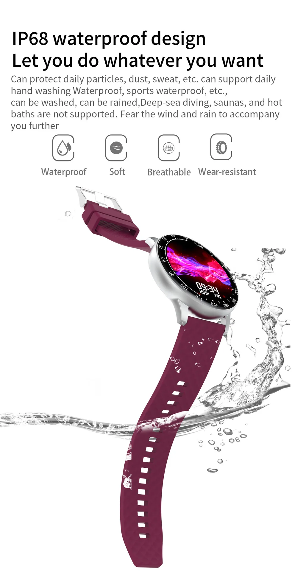 
Bluetooth Music Smartwatch Support Call Bracelet Custom Desktop ios/Android Smart Watch Waterproof Phone Watches Blood pressure 