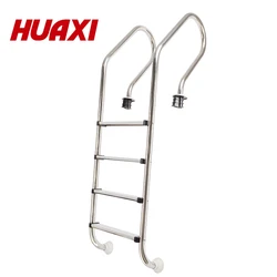 HUAXI Factory Wholesale Swimming Pool Equipment Stainless Steel 304 or 316  2-5 Steps Swimming Pool Ladder