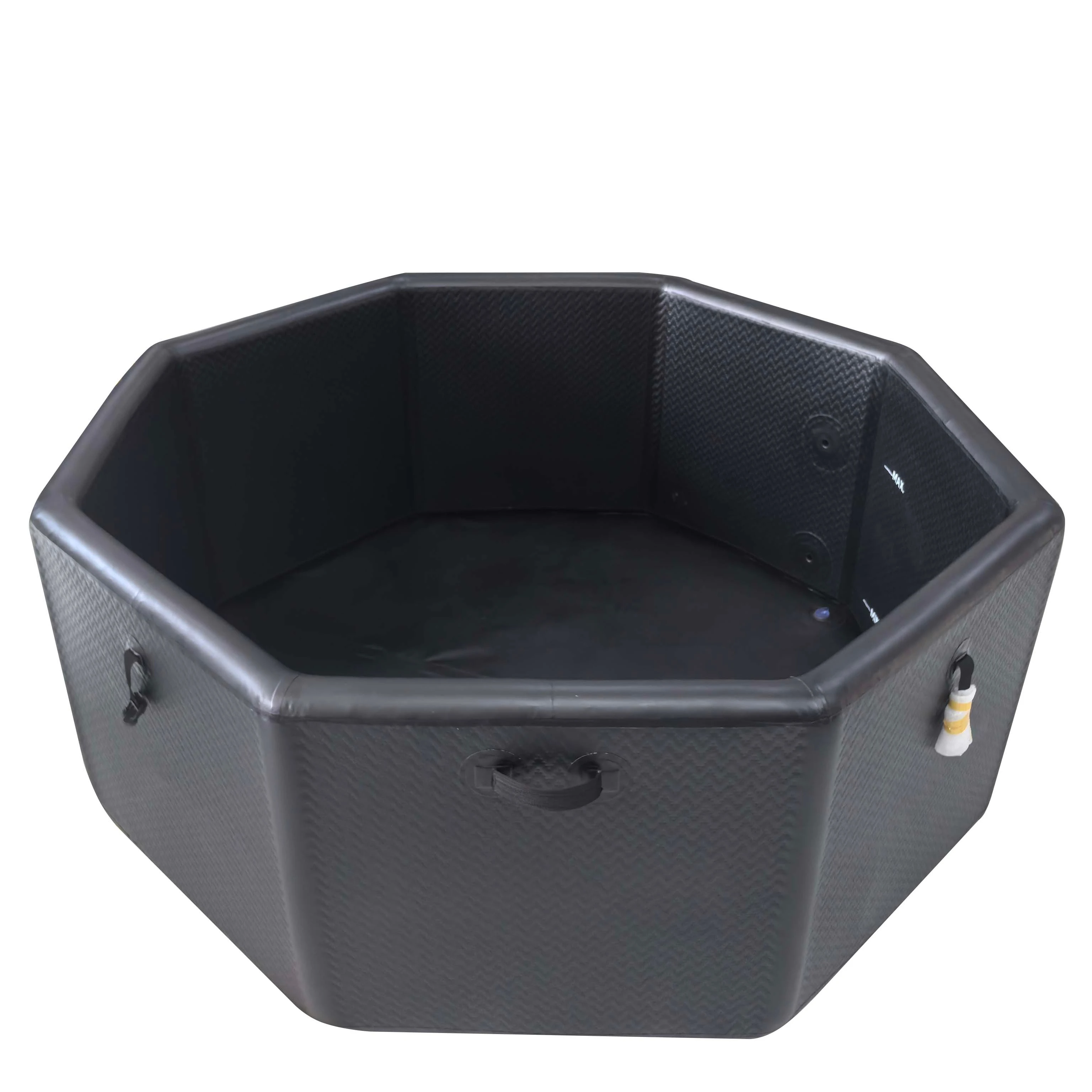 Customized Inflatable SPA Hot Tub Huge Capacity Cold Bath Plunge Black Color Eight-side Shape Inflatable Pool