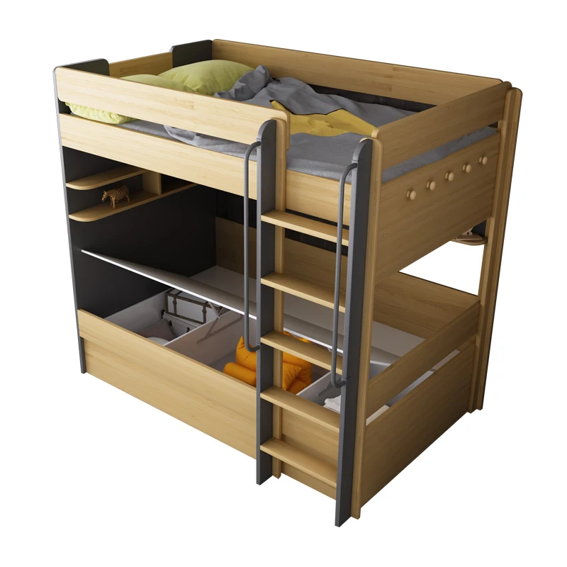 Scandinavian Industrial Style Economic Space-saving Small House Bunk Bed