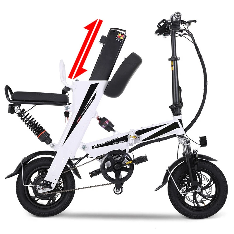 2023 New Style Mini Two Seat Folding Electric Bike Lithium Battery Generation Driving