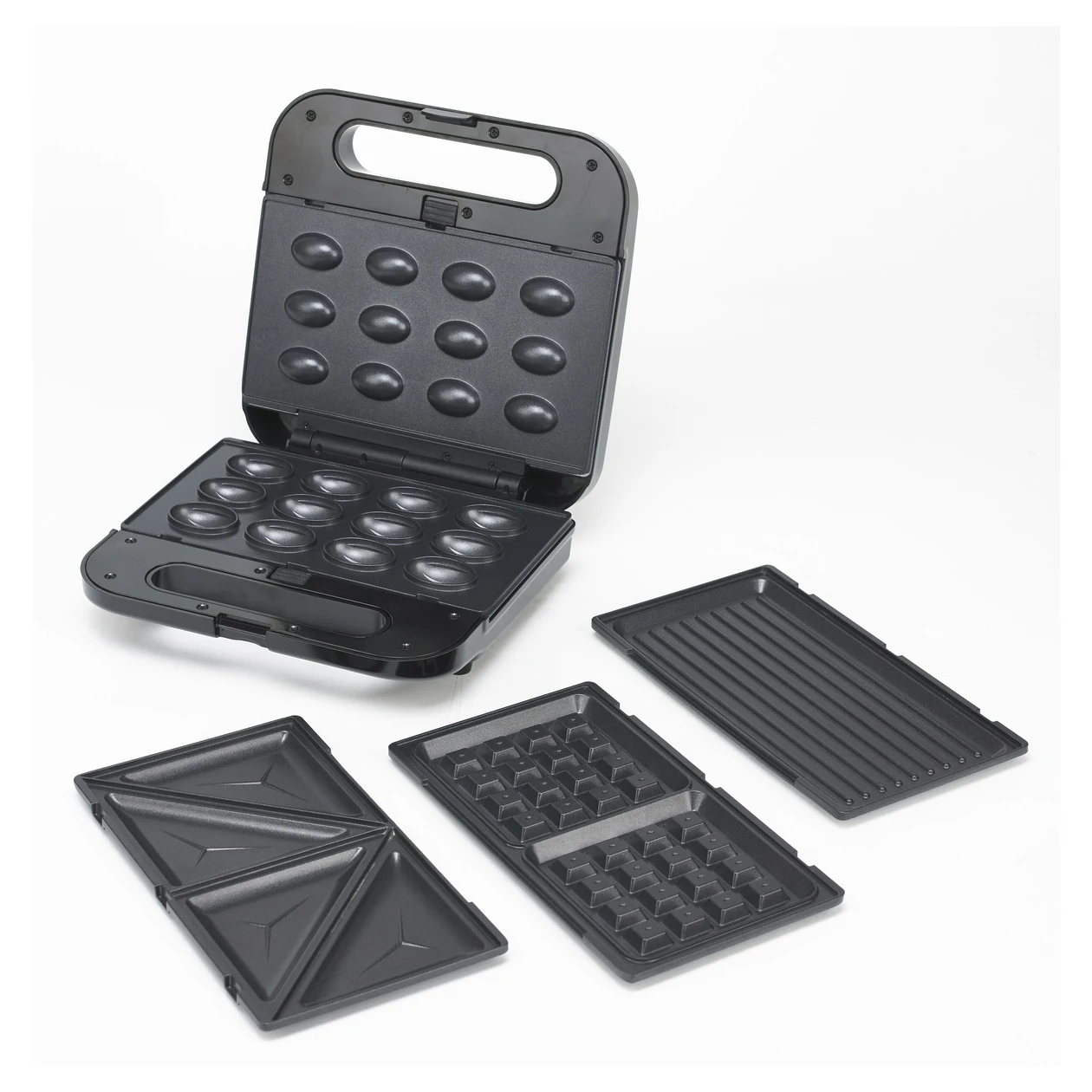 4 in 1 2 slice 220v small bubble waffle maker machine triangle cast iron sandwich egg ball waffle maker