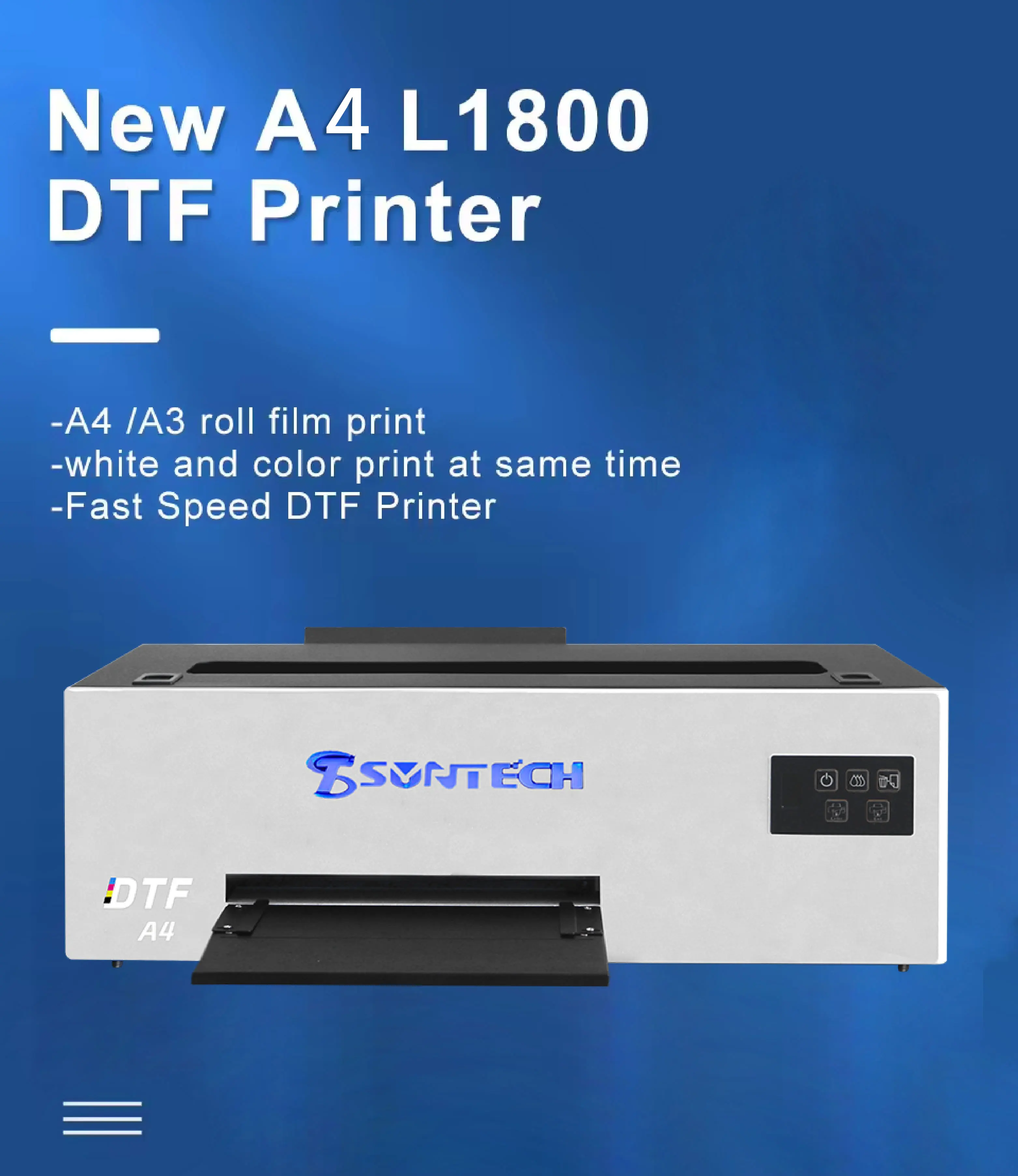 Suntech L805 Throw pillow fabric Dtf Heat Transfer A4 A3 T Shirt 40CM Hoodie and Dtf Printing Machine For T Shirt Small Business