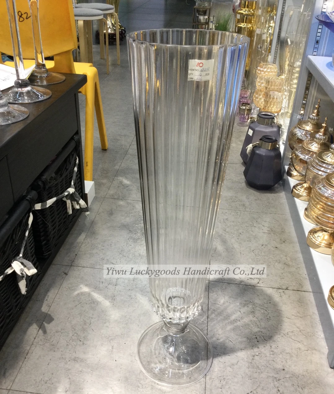 BL210604-1 Wholesale Glass Vases Home Wedding Decoration Glass Clear Vase