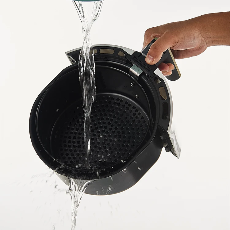 Custom kitchen cooker white color 3.5l capacity stainless steel liner oven fried chicken air deep fryer