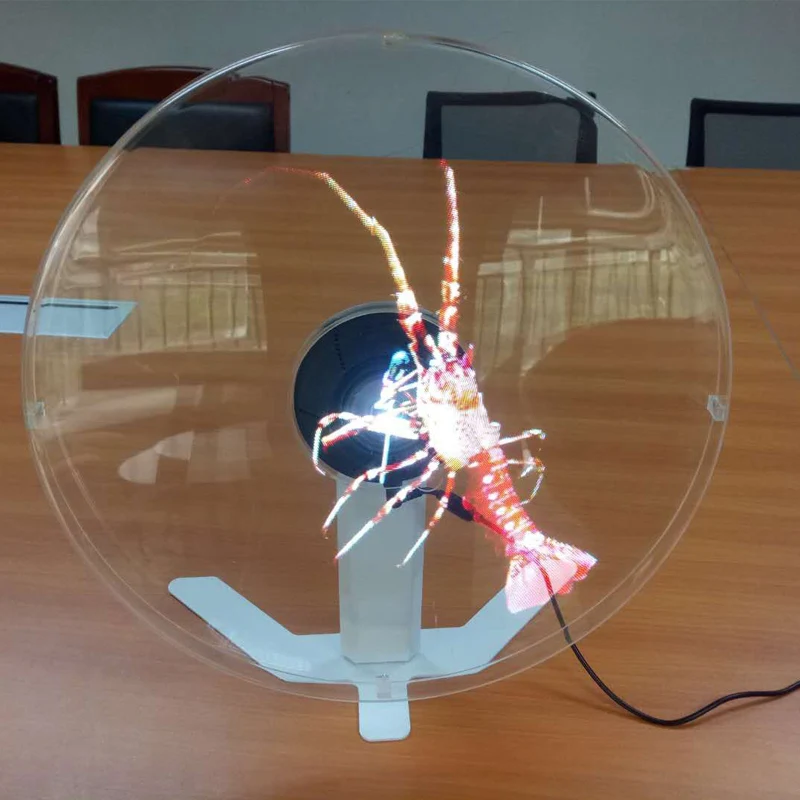 2019 Patent 3D Naked Eye Holographic Display Fan Hologram Advertising Machine Ultra Thin in the Air Program by Software