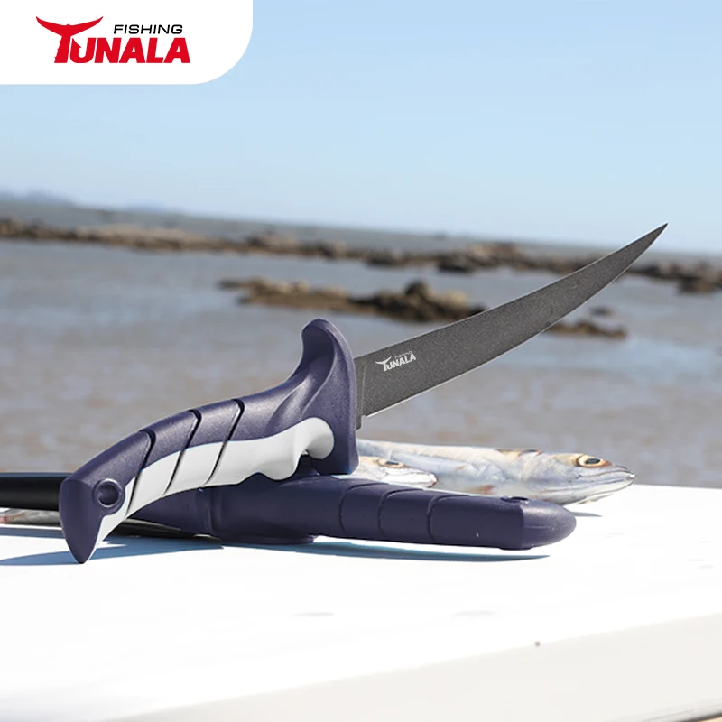 Customized OEM/ODM high quality fishing fillet knife with PP+TPR  handle fishing knife fish fillet knife for fishing