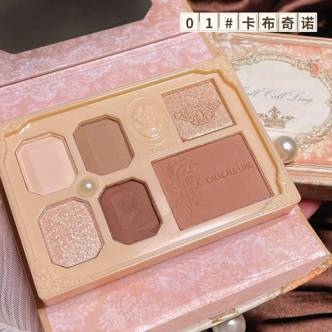 Wholesale High Quality Retro Luxury Waterproof Glitter Matte 6 Colors Pearl Eyeshadow For Beauty Girls