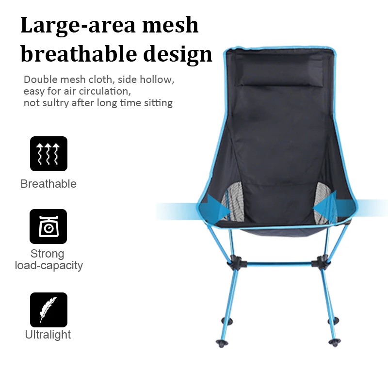 Portable Foldable Leisure Travel Lawn Fishing Picnic Beach Outdoor Ground Camping Ultralight Folding Chair