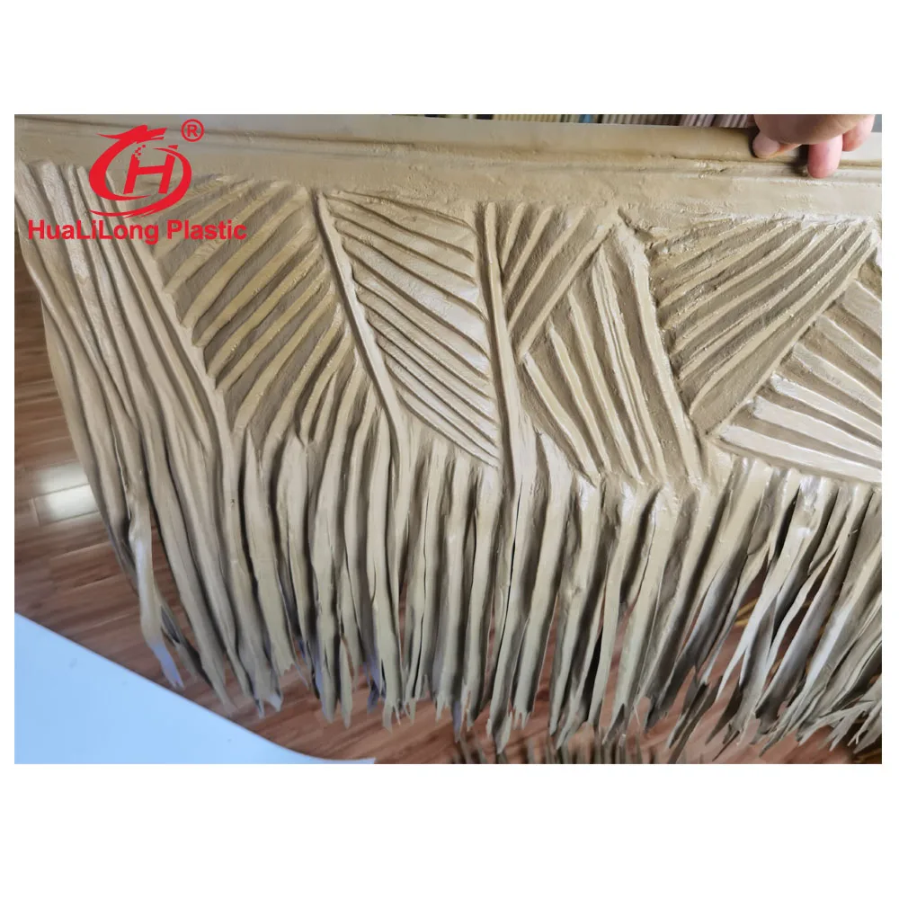 Foundry New design  cheap Extrusion plastic  HDPE palm leaf thatched Palapa Mexican thatch roofing for roofing tile