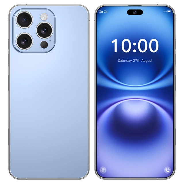 New Copy 15 Pro Max 4G 5G Smartphone Unlocked Dual Sim Card 64MP 15 Pro Max Have Logo Brand New Version i16 Pro Max Cell Phone