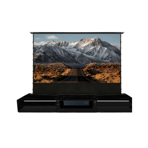 Living room home Theater Intelligent UST Projector Cabinet for ALR motorized floor rising  projection screen