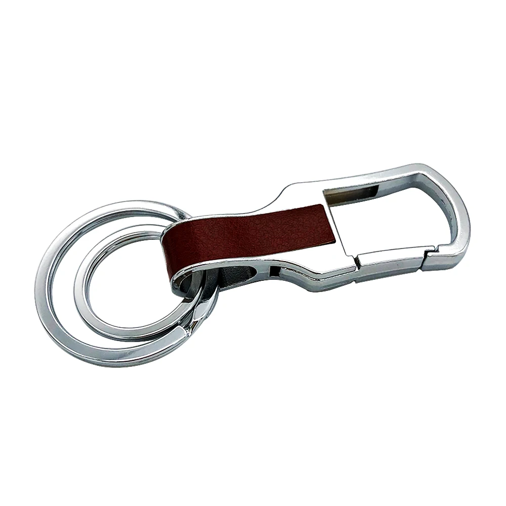 
Custom leather metal keychain car key chain ring fobs 