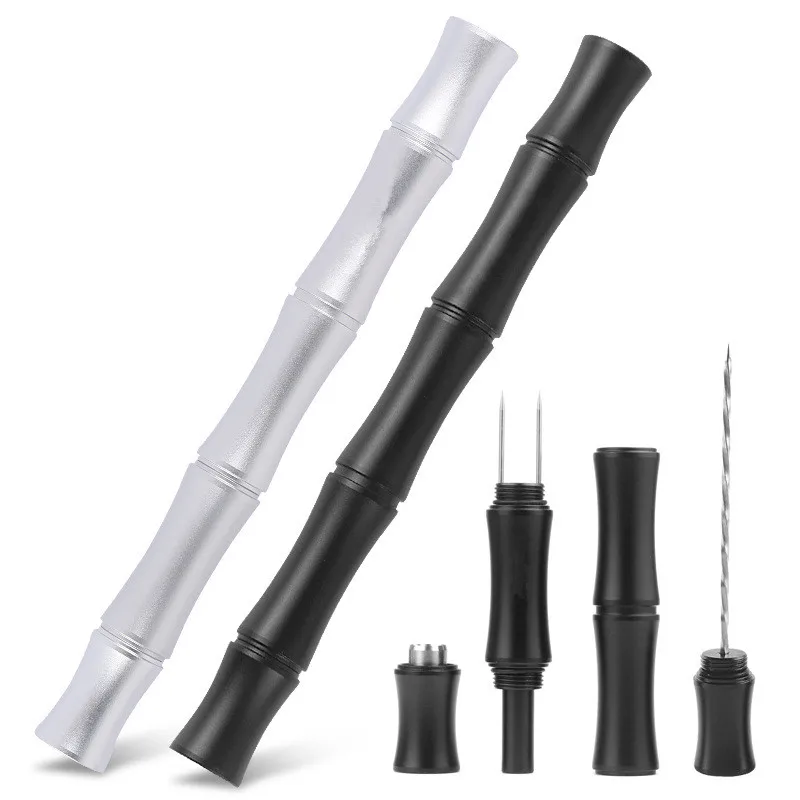 3 в 1 Многофункциональный черный серебряный металлический алюминиевый инструмент для вытягивания сигар
