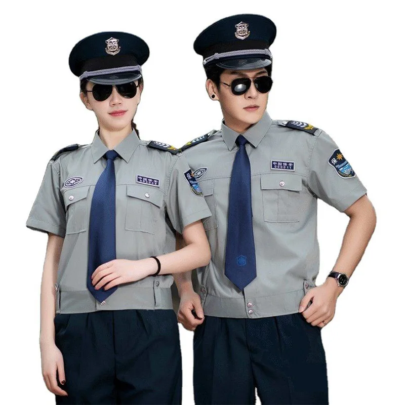 2024 новая стильная Рабочая форма с коротким рукавом летняя охранная летний костюм Мужская одежда Женская