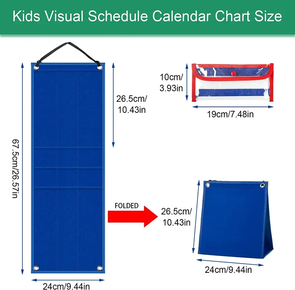 Popular Model Home Daily Kids Calendar Visual Schedule Children ADHD Autism Weekly Progress Calendar Chart