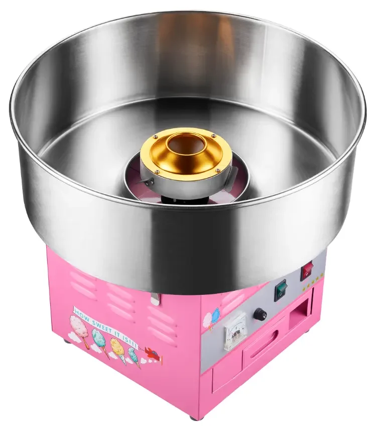 High Output Electric Candy Cotton Machine Candy Floss Maker 1030W Candy Sugar Machine with  Drawer Suitable for Commercial Use
