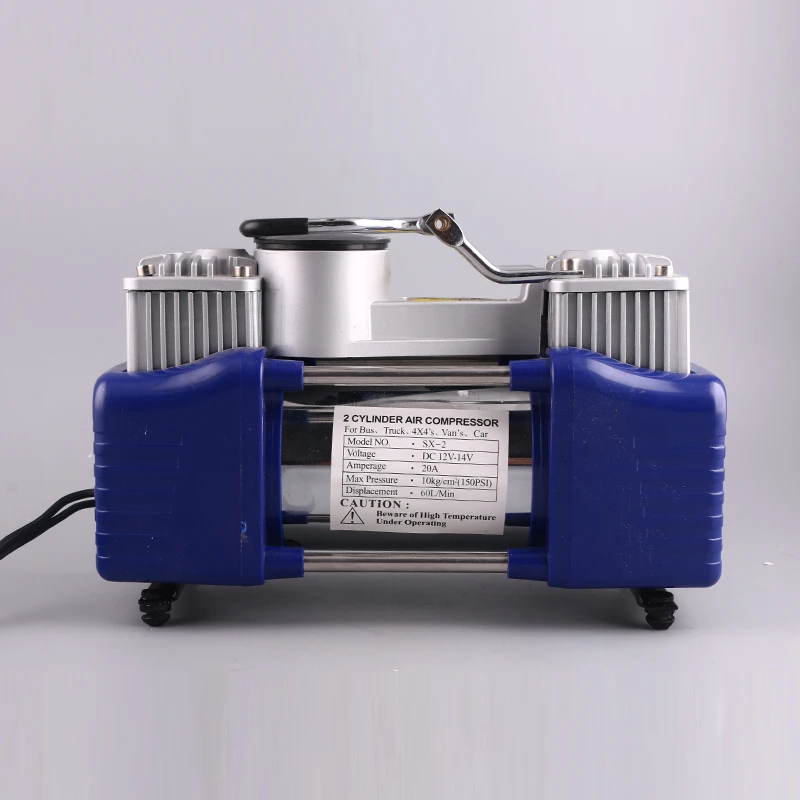 Double Cylinder Tyre Inflator Portable Inflatable Pump Mini Electric Air Pump DC 12V Car Air Compressor Tire Inflator